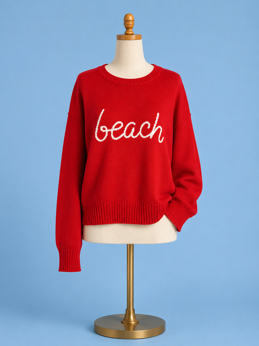 Sienna Beach sweater/ cabana red