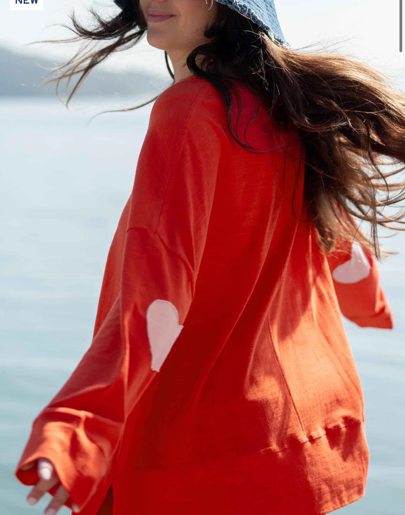 Amour Appliqué Tee/ Sahara red / light pink 🩷