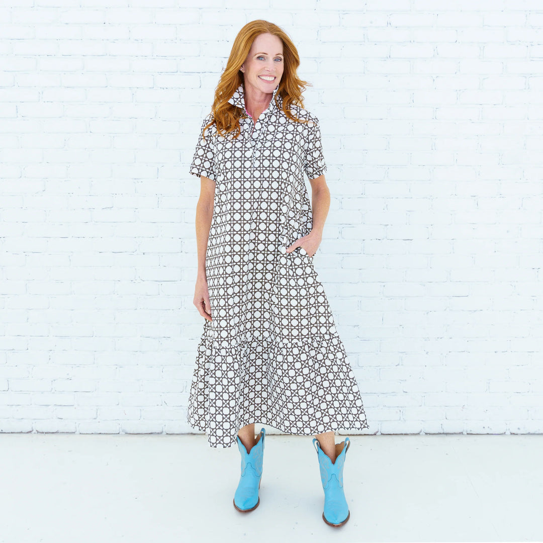 Maddie Basket Dress Brown