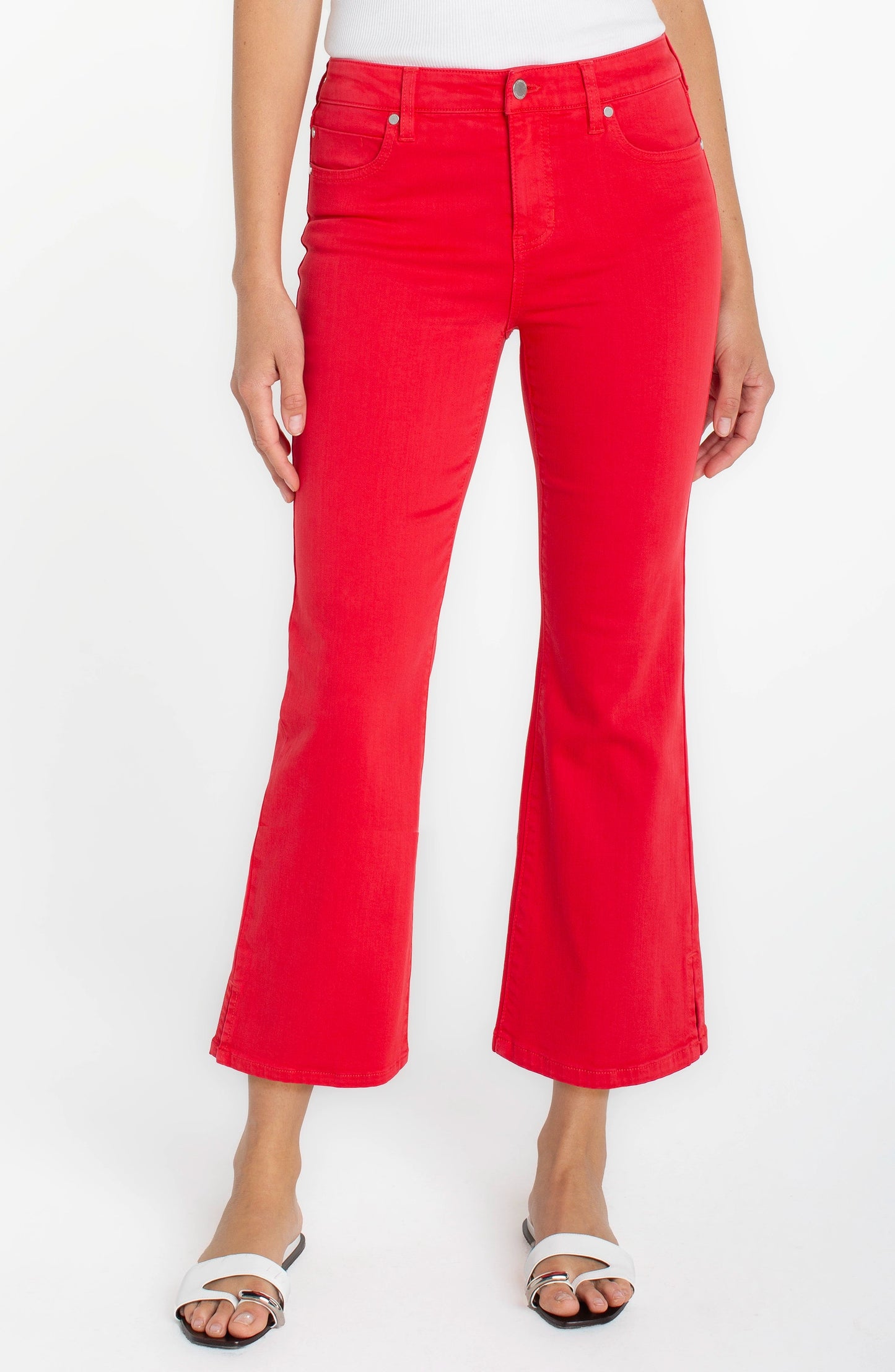 Hannah Crop Flare/ cherry rose