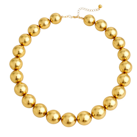 Beaded Collar necklace/ gold QC2