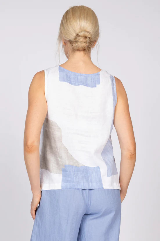 Coastal Colorblock blue tank