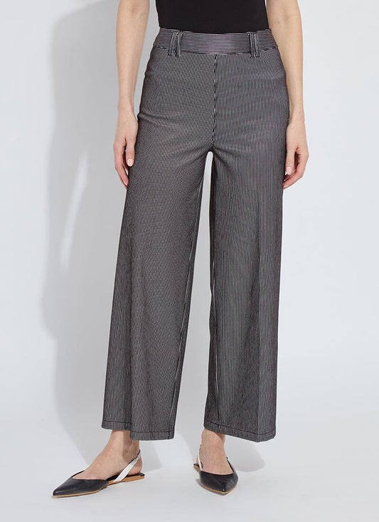 Darlene wide leg denim/ black sheen
