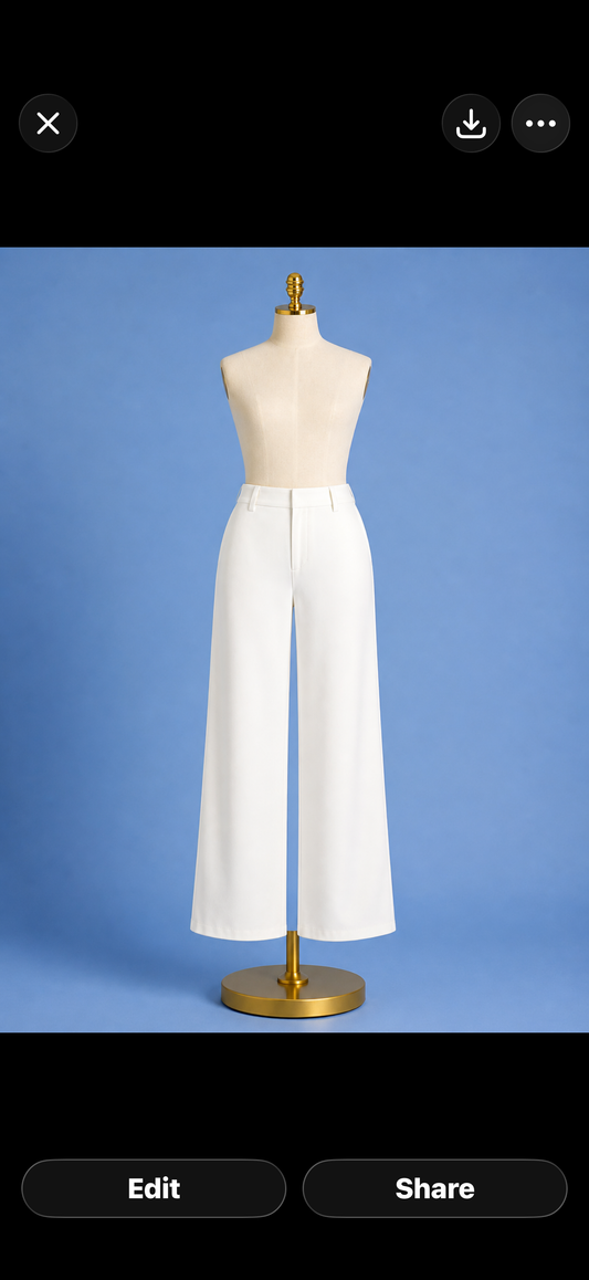 Weekender Mid-Rise Wide-Leg Jeans/ White