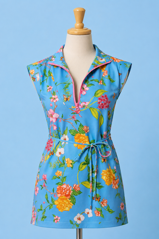 Leigh Dress / Aqua Hall of Mirrors