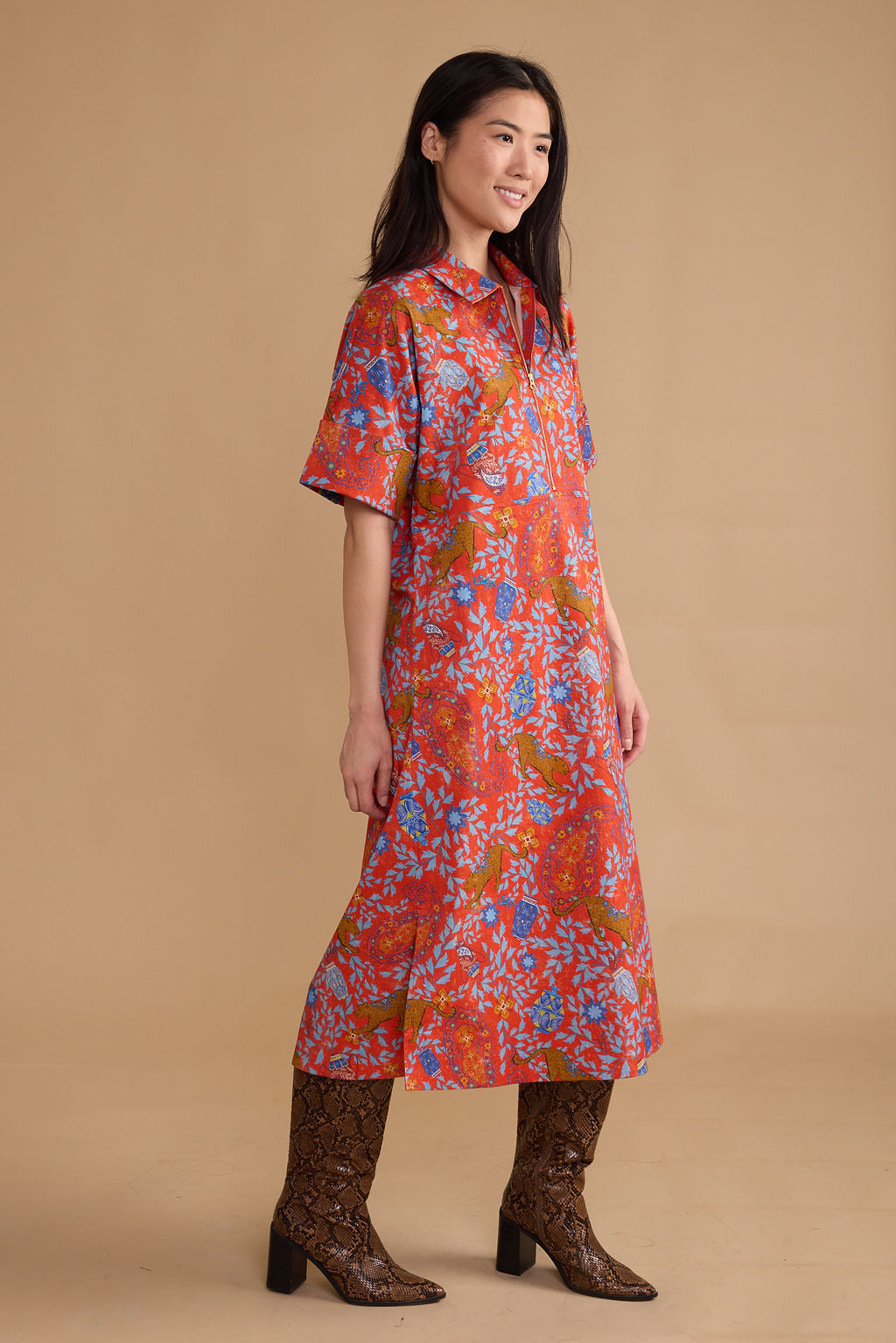 Monica Dress/ leopard raj