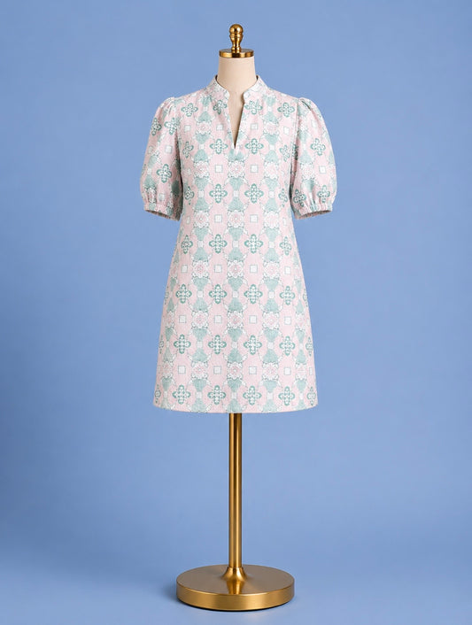Collar V neck Dress