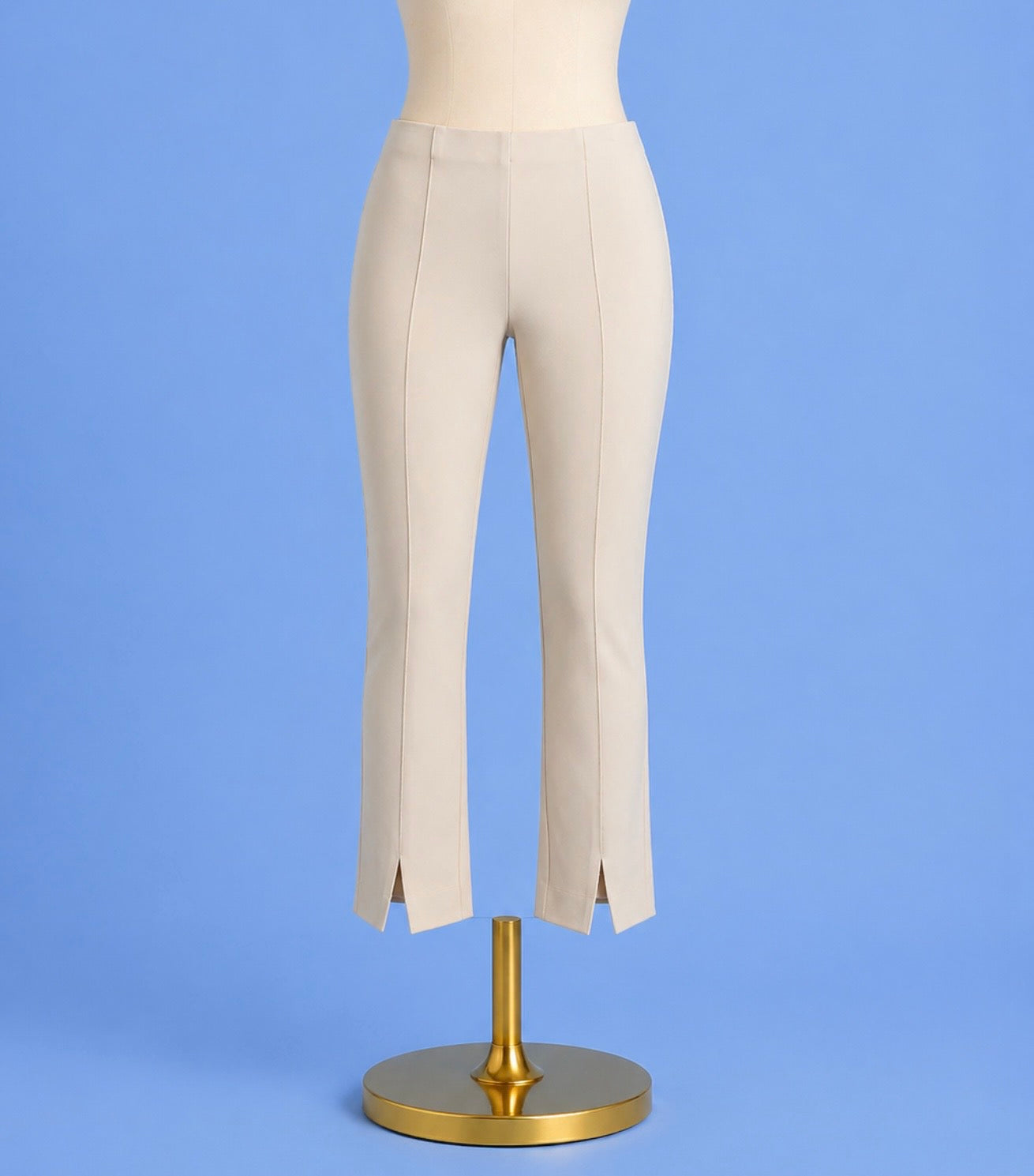 Pull on Ponte pant/ champagne