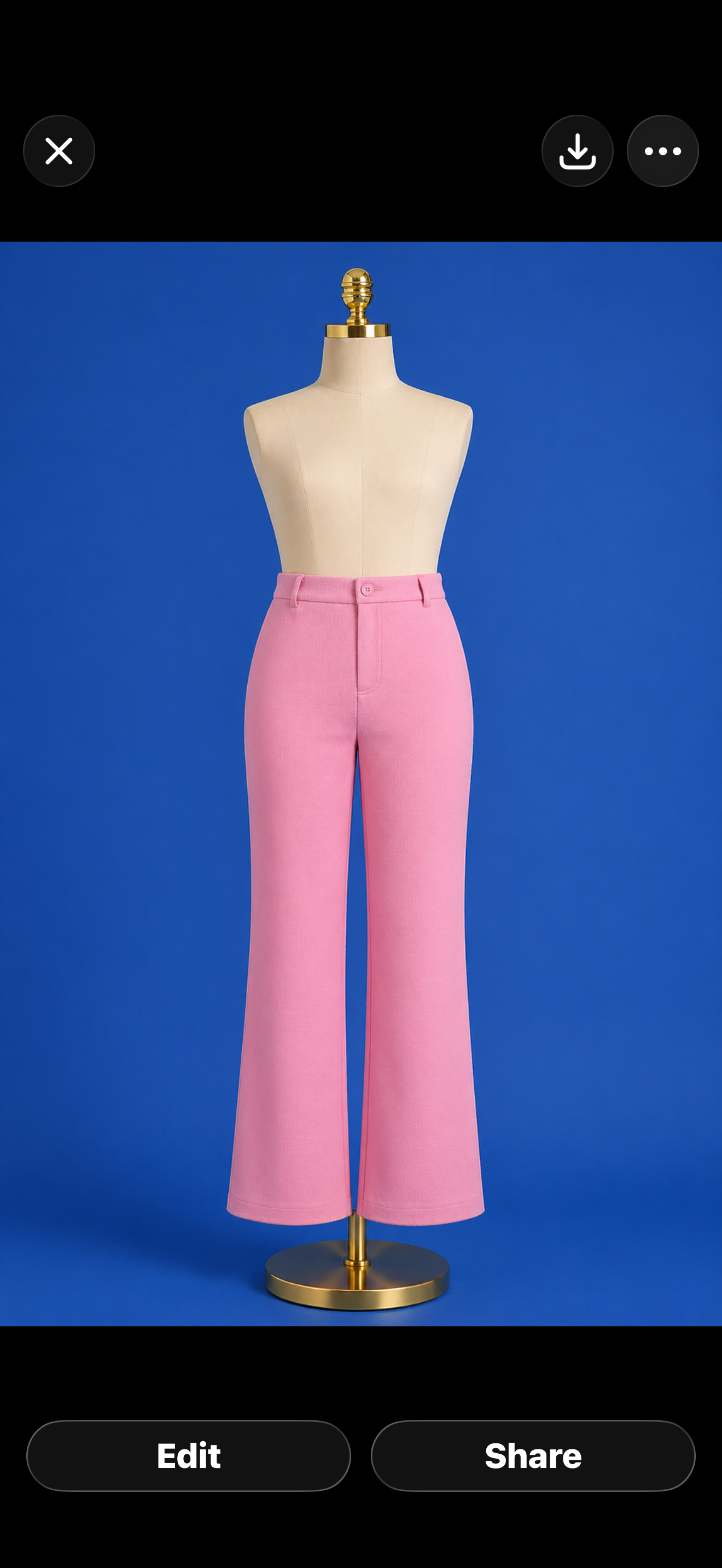 Pink structured trousers