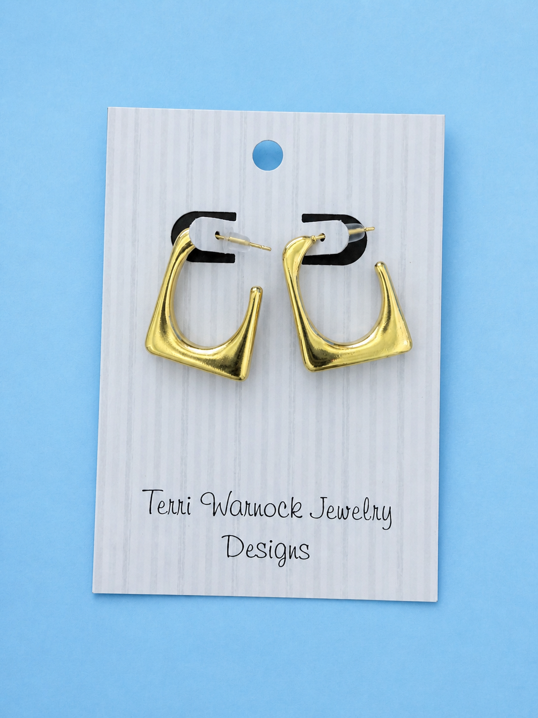 Gold Square earrings