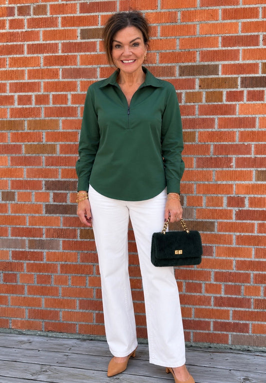 Endora Top/ Pine Green