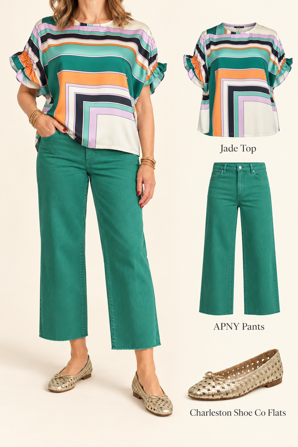Shirred Sleeve Top / colorway
