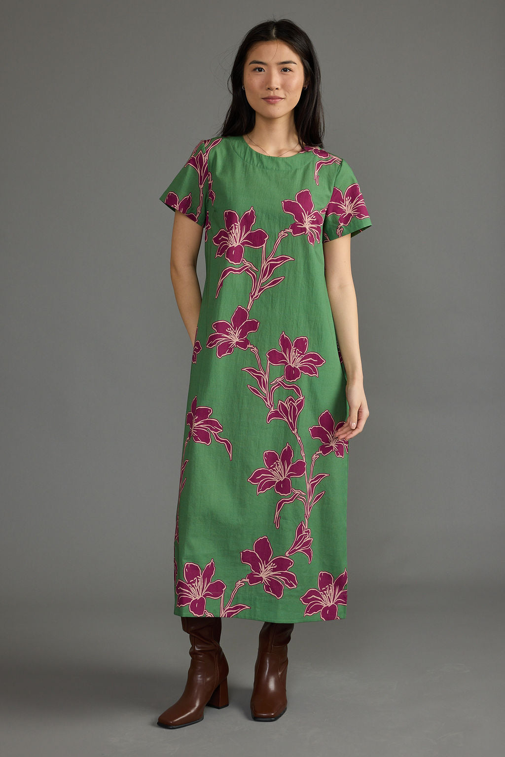 Ellie Dress/ verde orchid