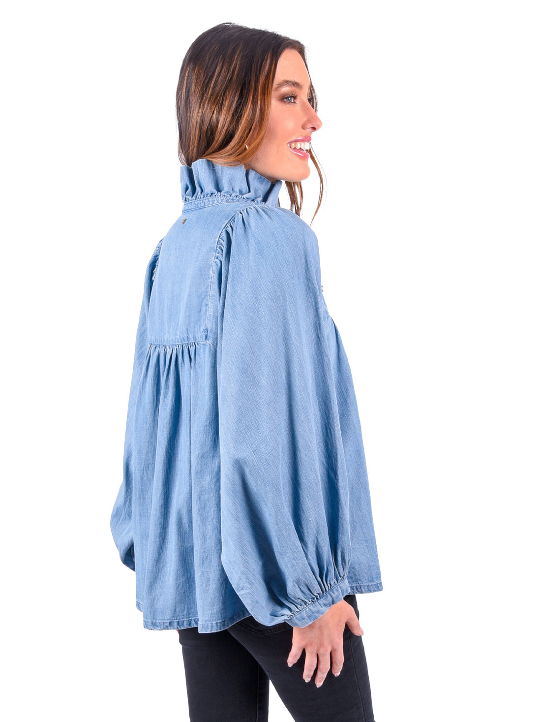 Emily Mccarthy Chambray Stella Top