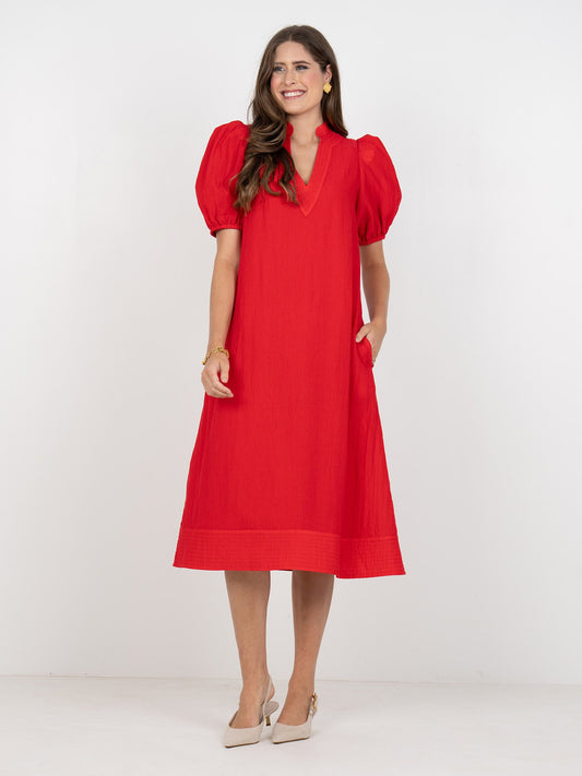 Hampton Dress/ Cardinal Red