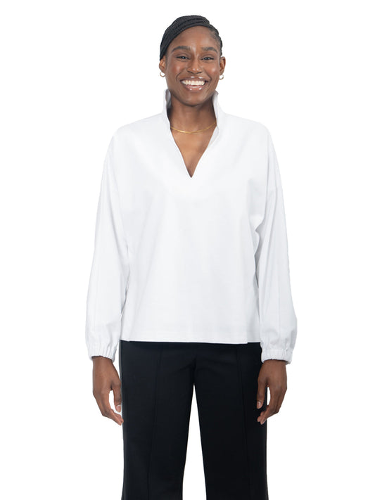 Poppy Pop-Over - white ponte