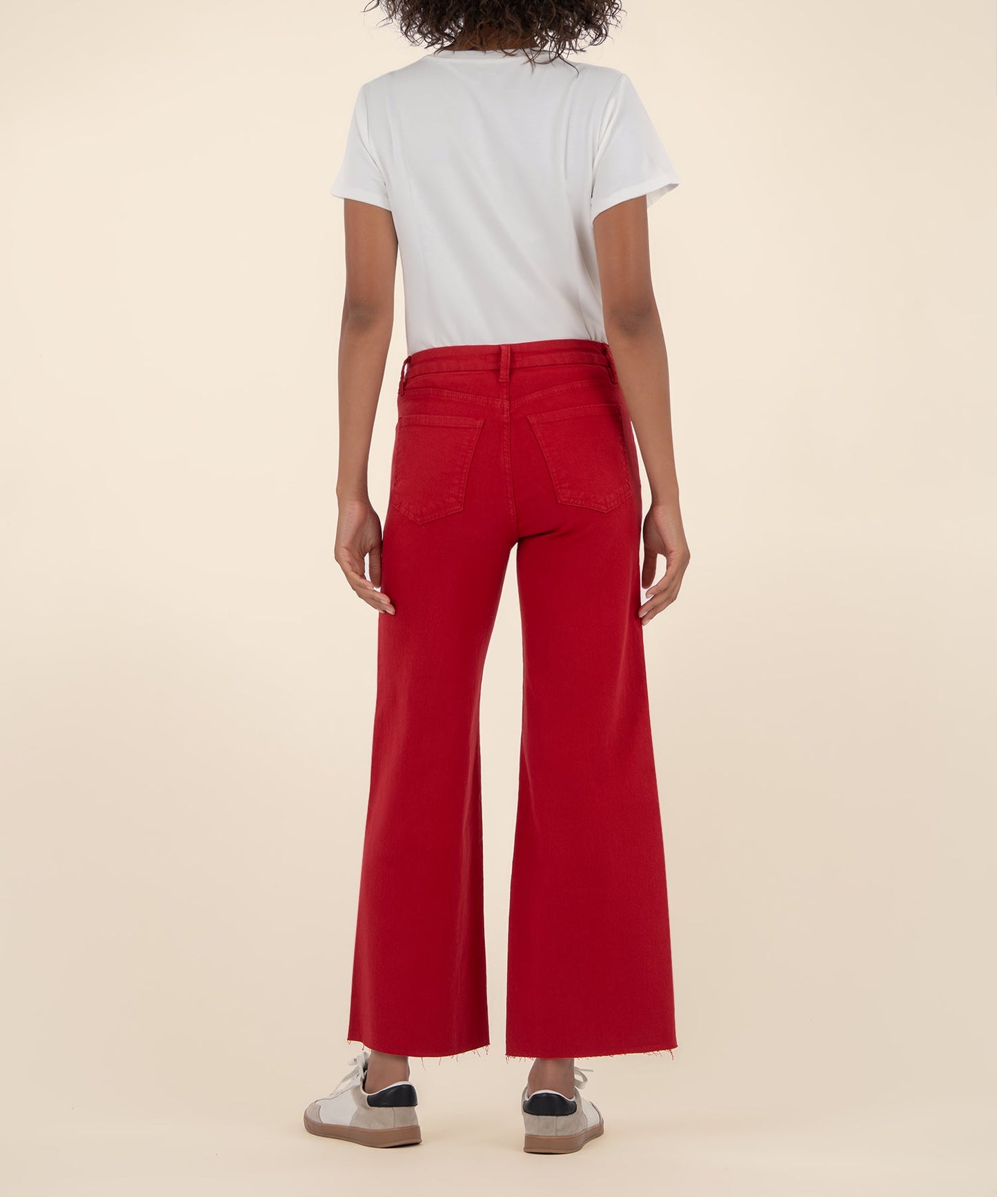 Meg High Rise wide leg/ ruby red