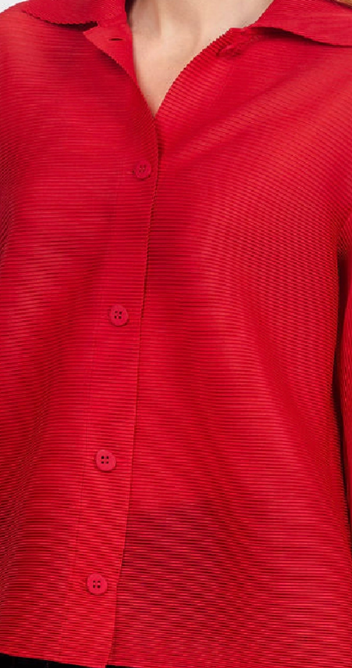 Parisian Pleats Night Out top/jacket in Roma