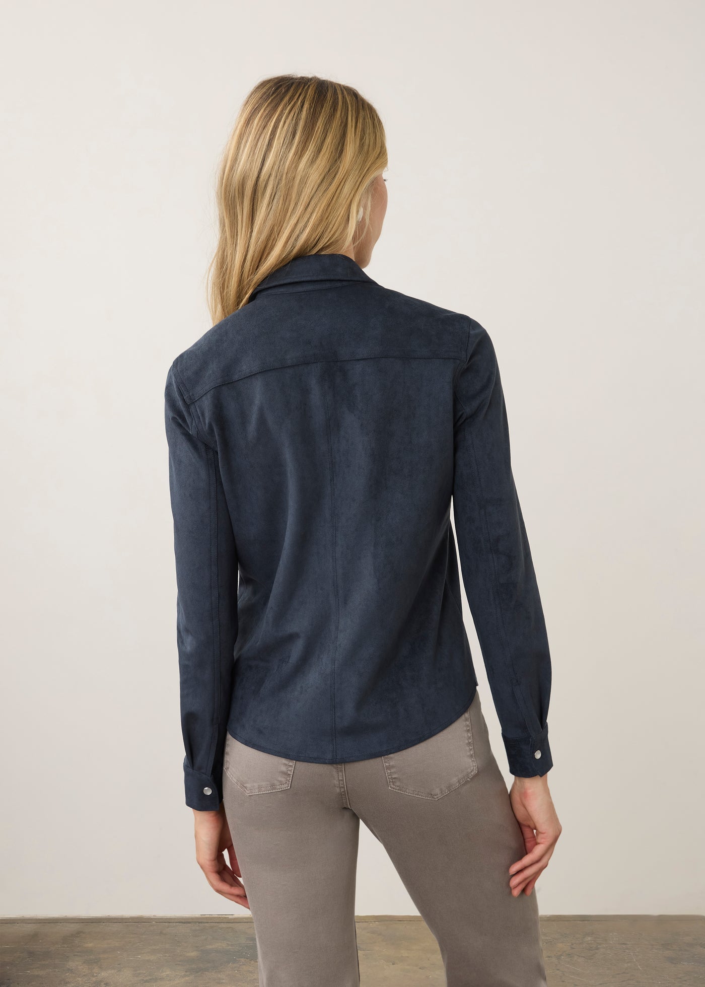 Suede Shirt/ Blueberry