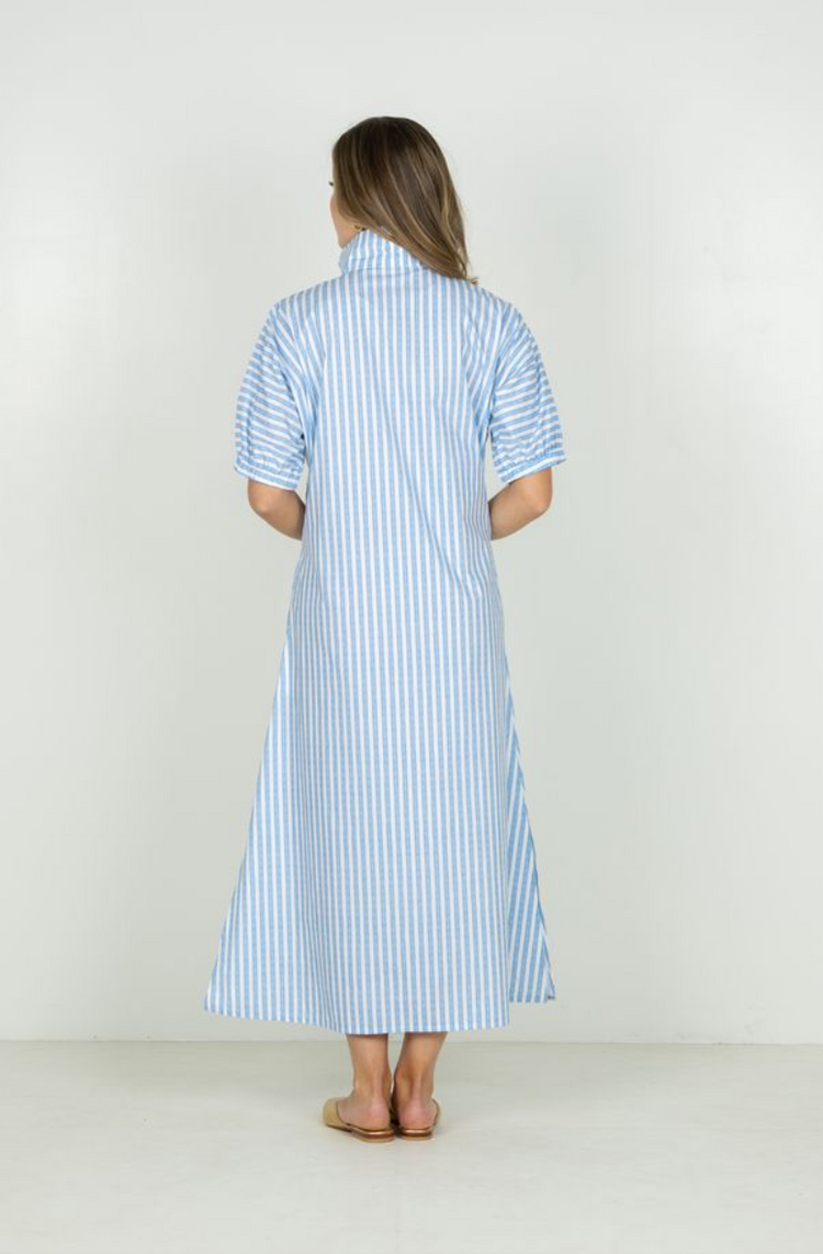Poppy Maxi/ French Blue Stripe