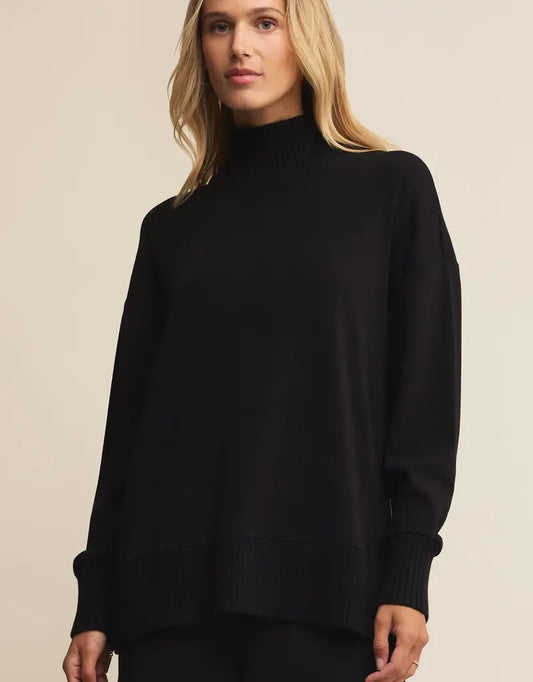 Sable Rib Sweatshirt/ black