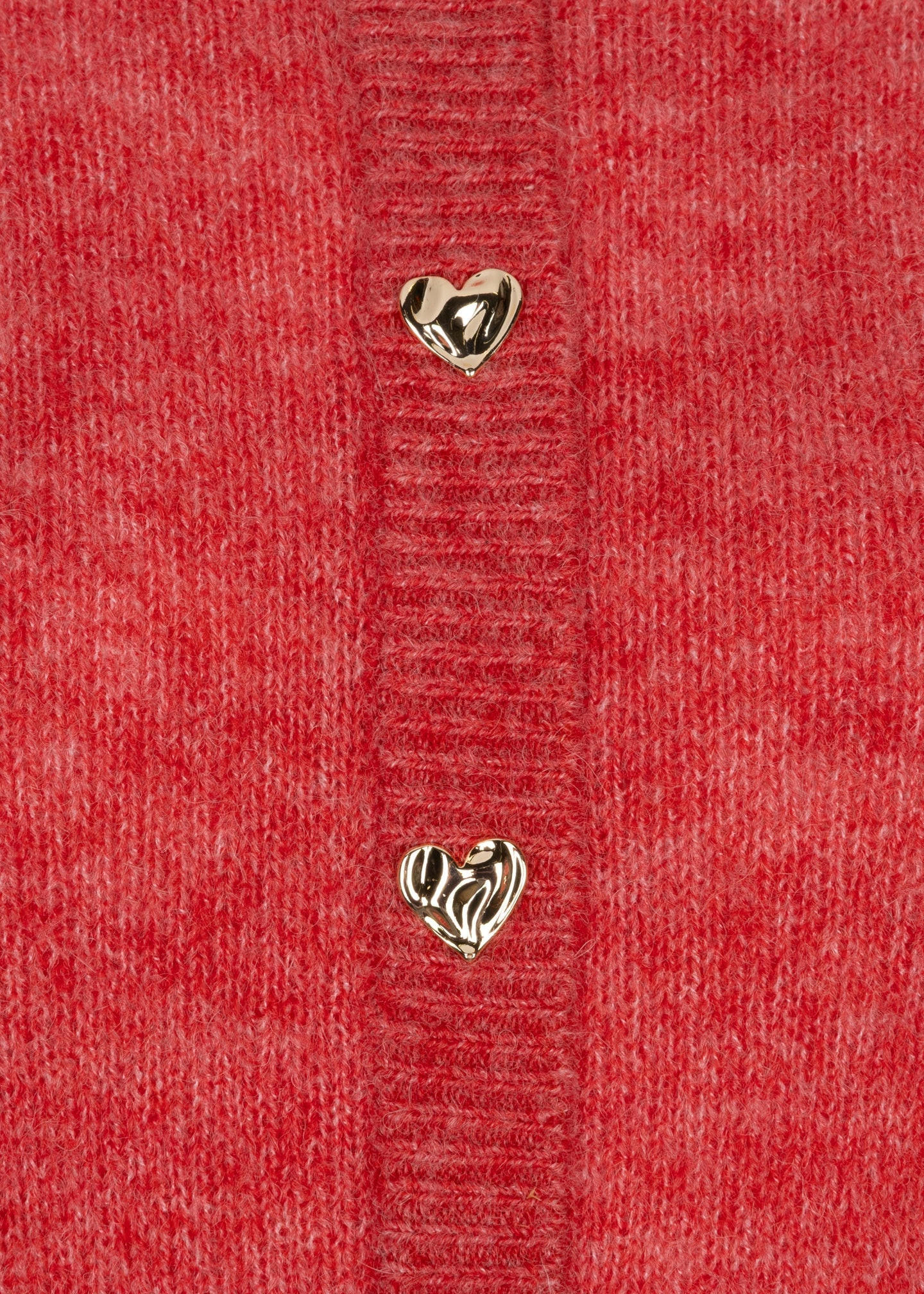Heart Button Cardigan sweater/ raspberry