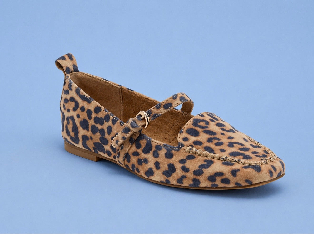 Ferry Leopard Mary Jane Flats