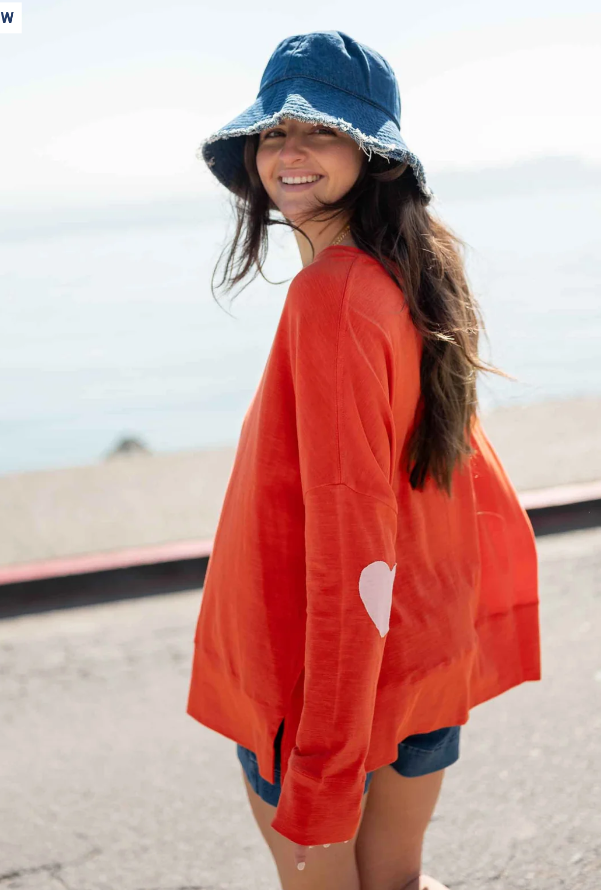 Amour Appliqué Tee/ Sahara red / light pink 🩷