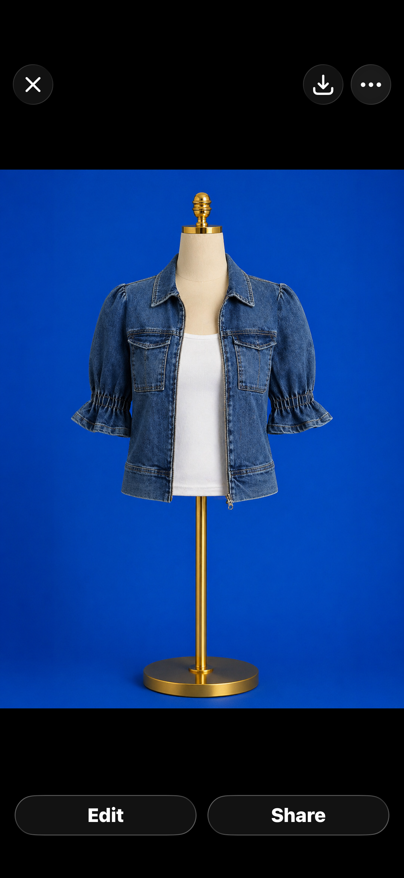 Jacket with flounce sleeve