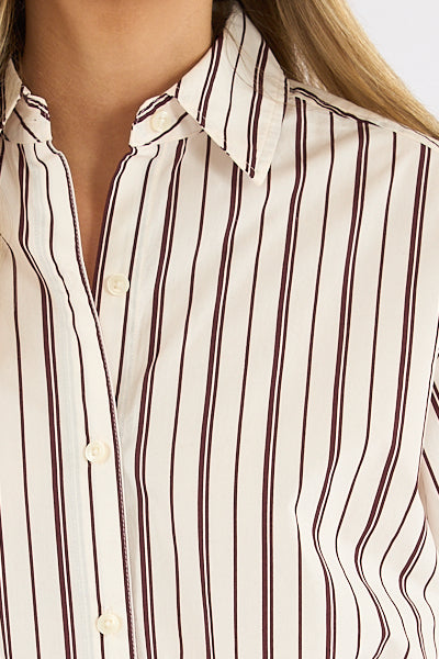 Finlay Claret Stripe top