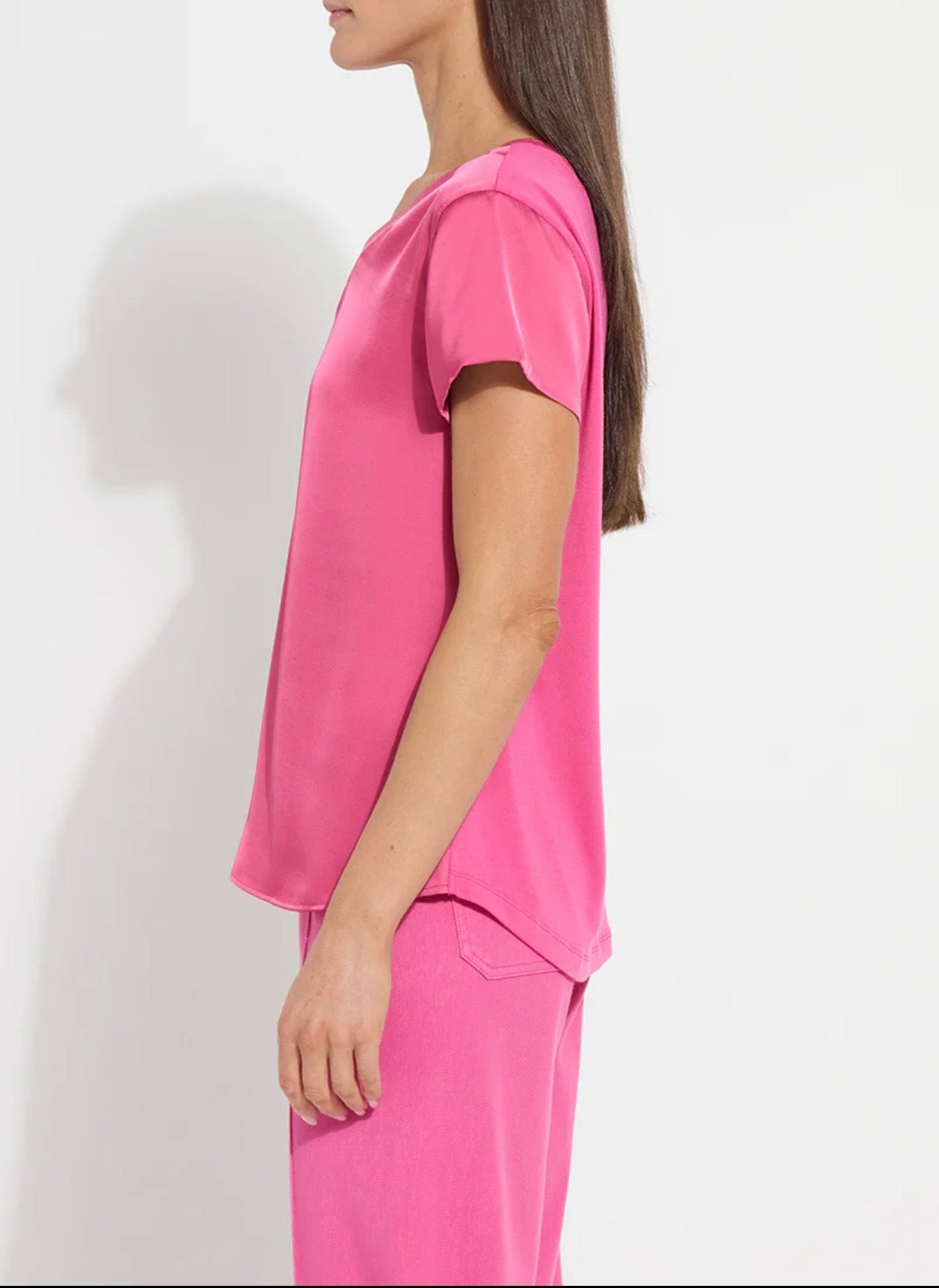 Saori Mix Media Top/ Hot Pink