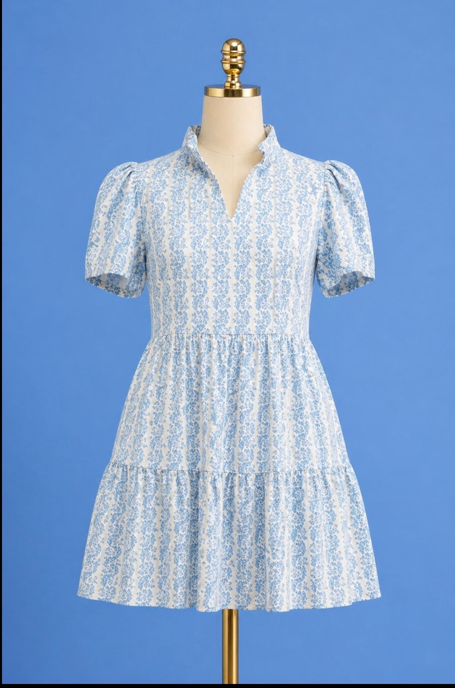 Navy Dress/ Marigold Twist