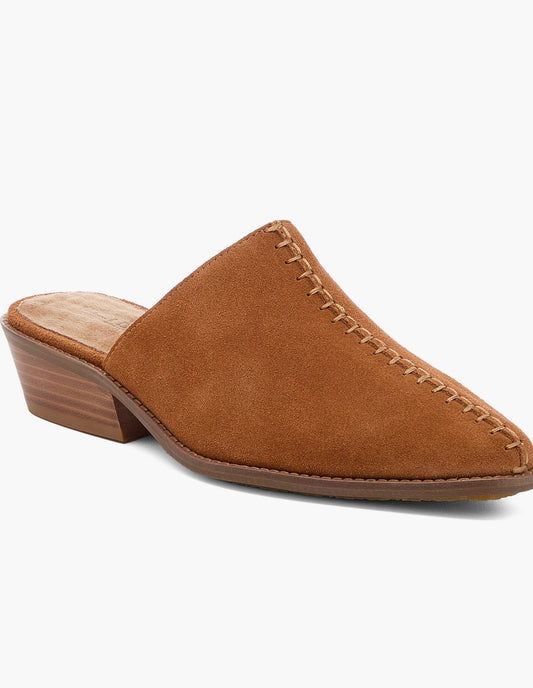 Pierce Mule Cow Suede Cognac
