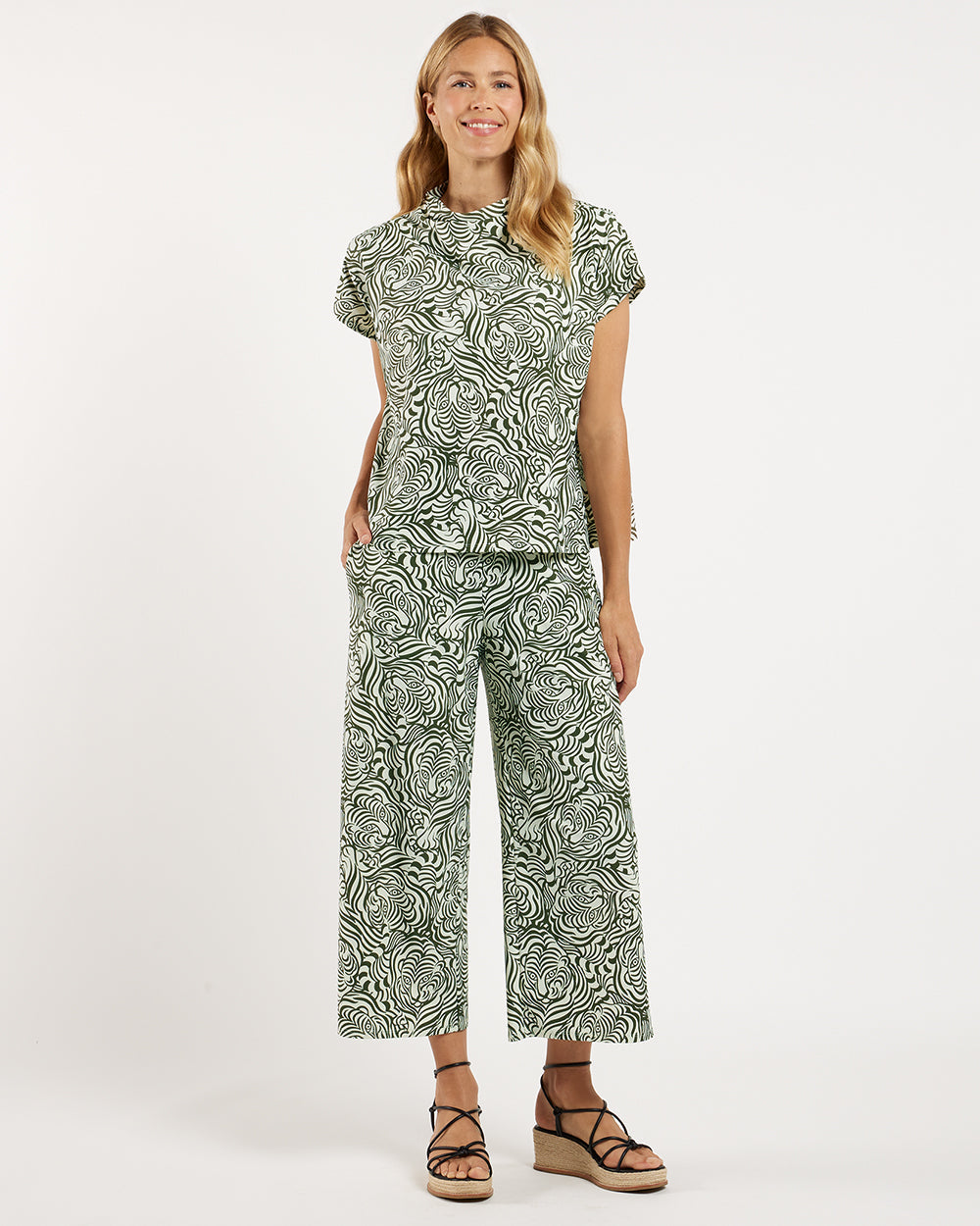 Lolly top/ Tillie pant in Hidden Tiger Cream