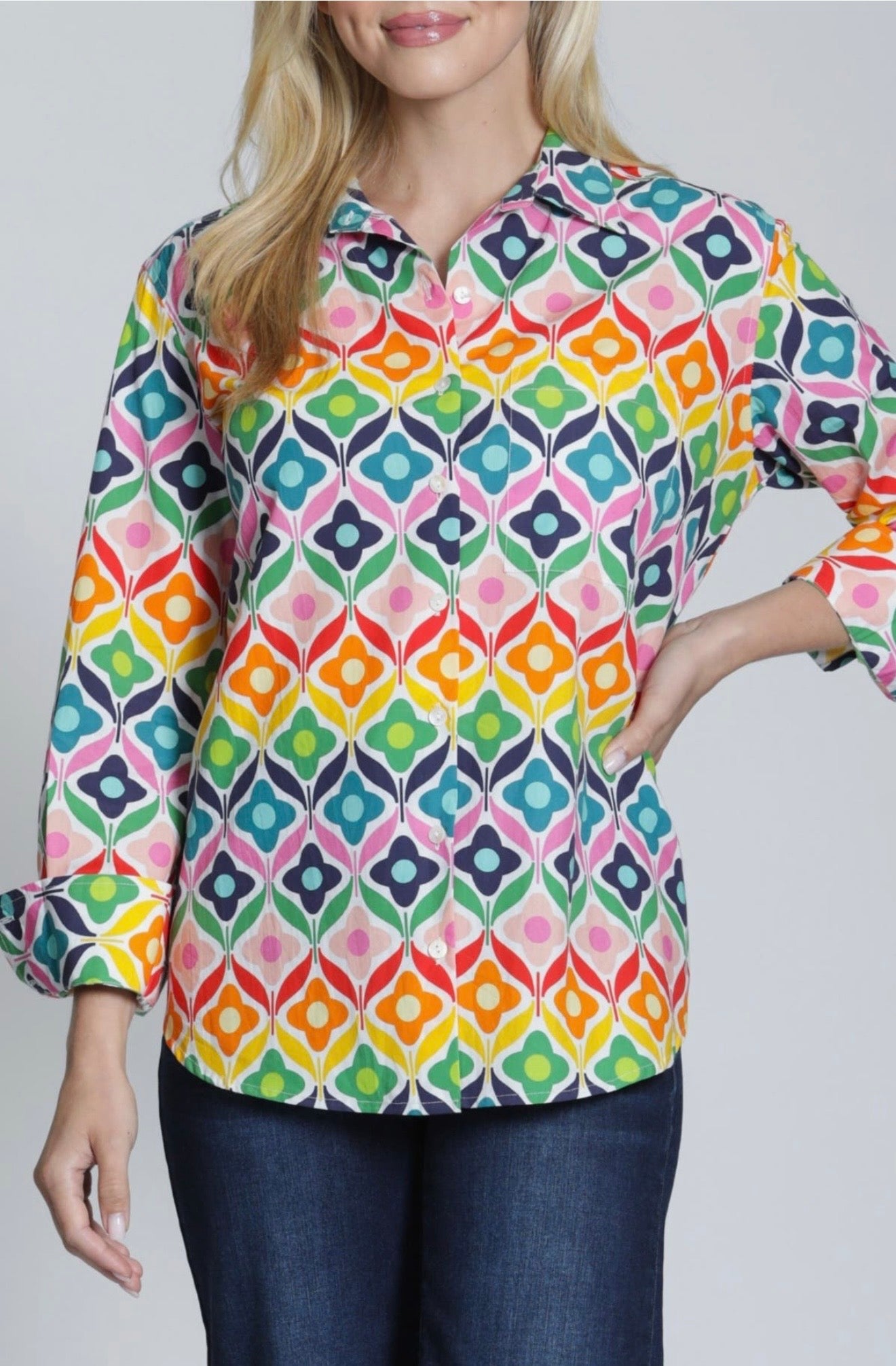 Boyfriend Top/ yellow multi