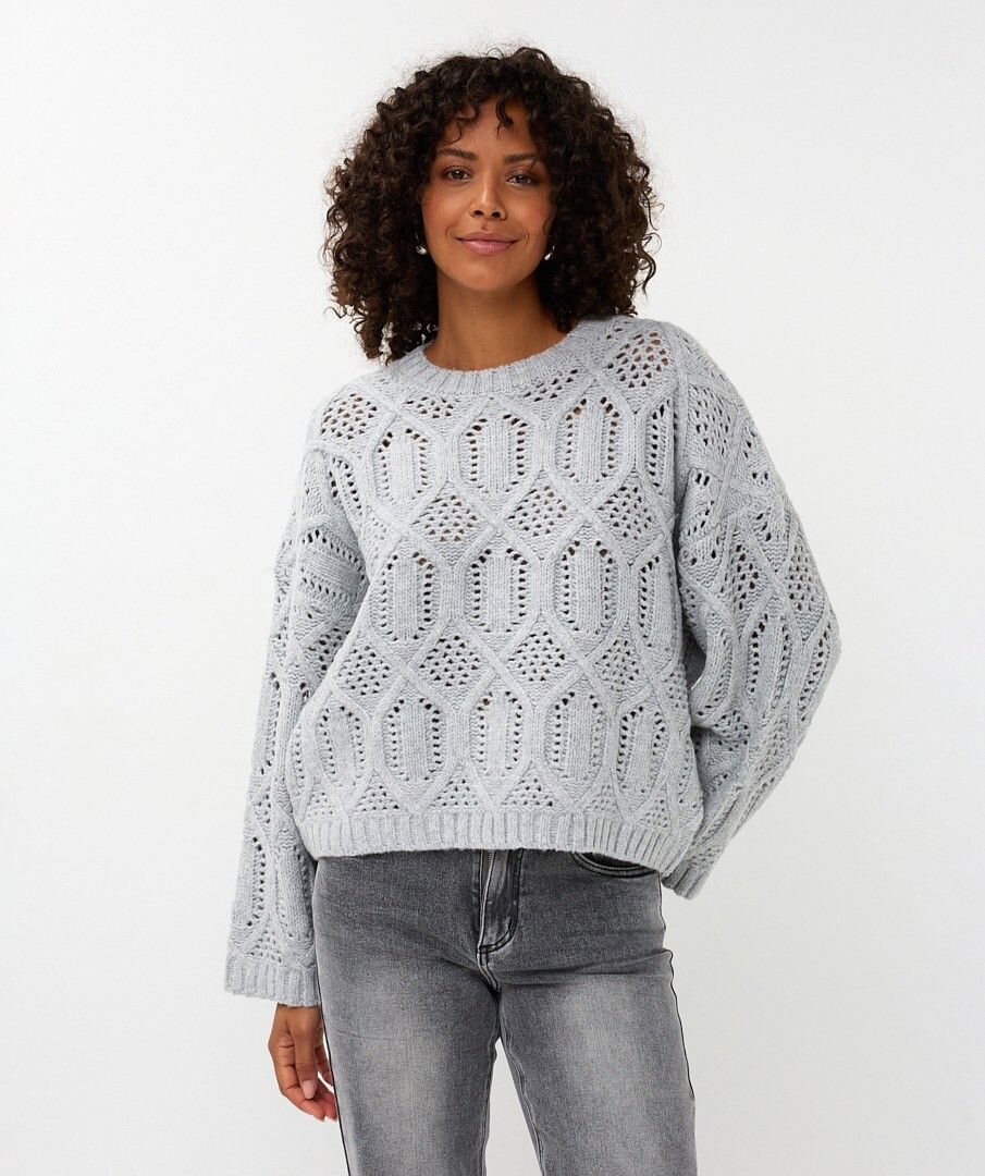 Grey Cable Sweater
