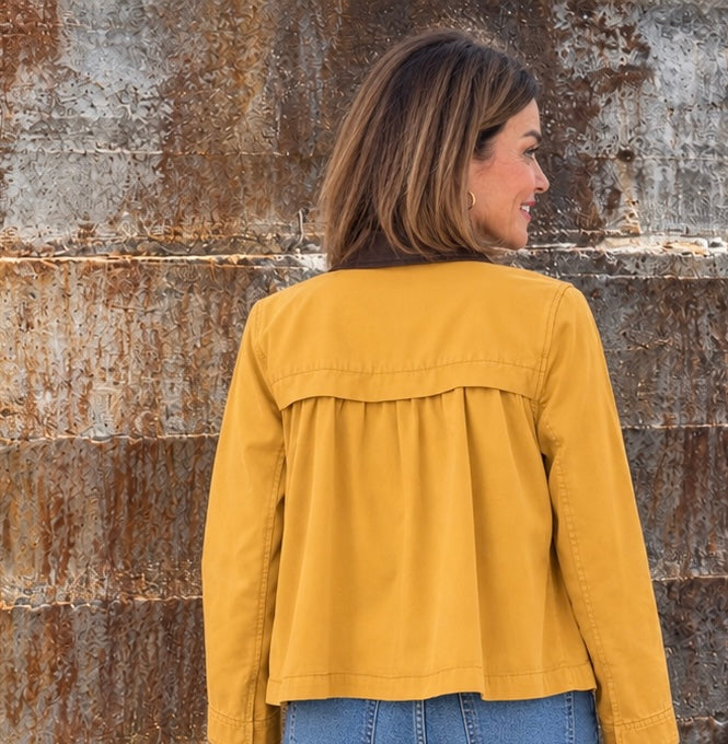 Collared Swing Jacket/ gold rush