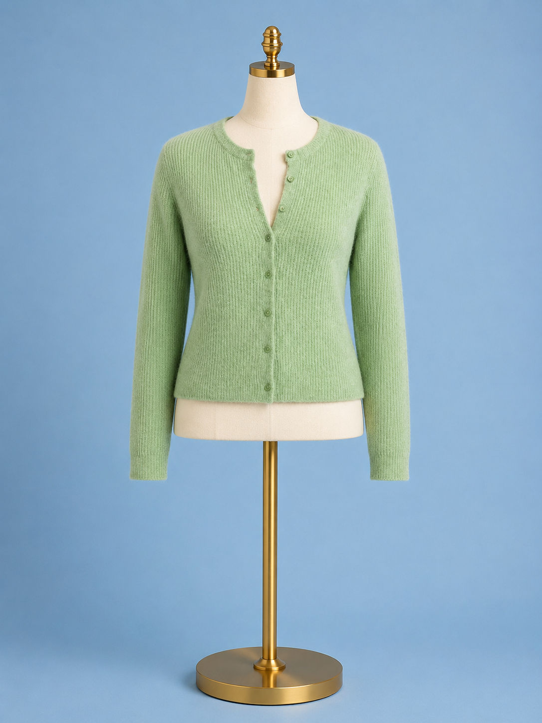 Medina Rib Cardigan / appletini