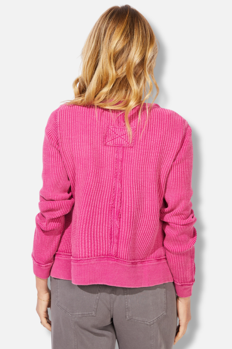 Waffle Solitude Crew/ Fuchsia