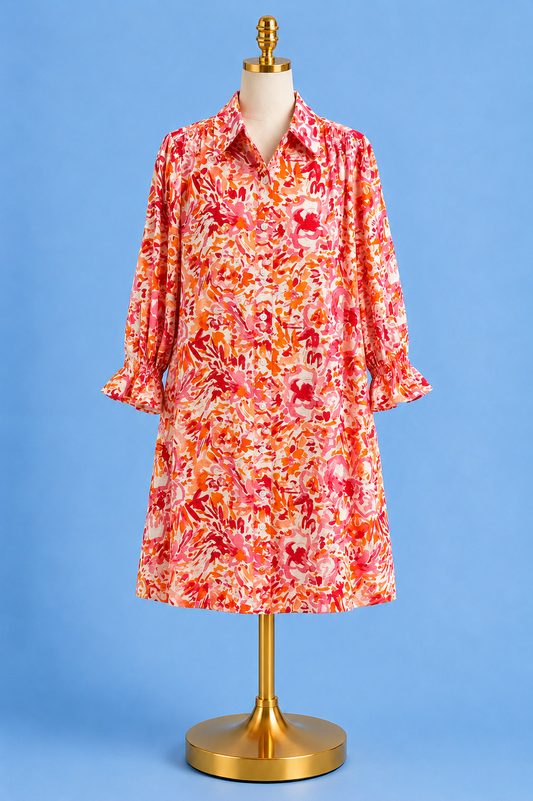 Miller Dress pink orange