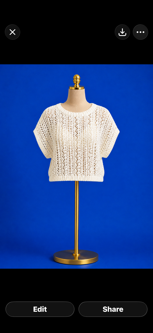 Ballast Crochet Top/ white