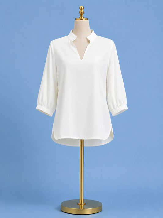 Collar Top/ white