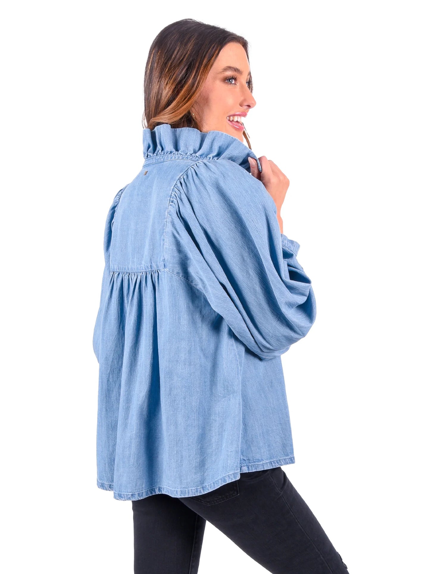 Emily Mccarthy Chambray Stella Top