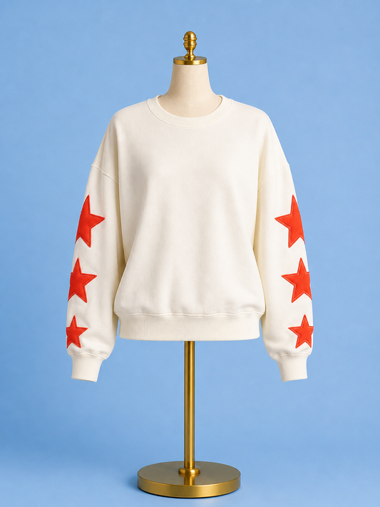 Stars First Date sweatshirt / Sea Salt