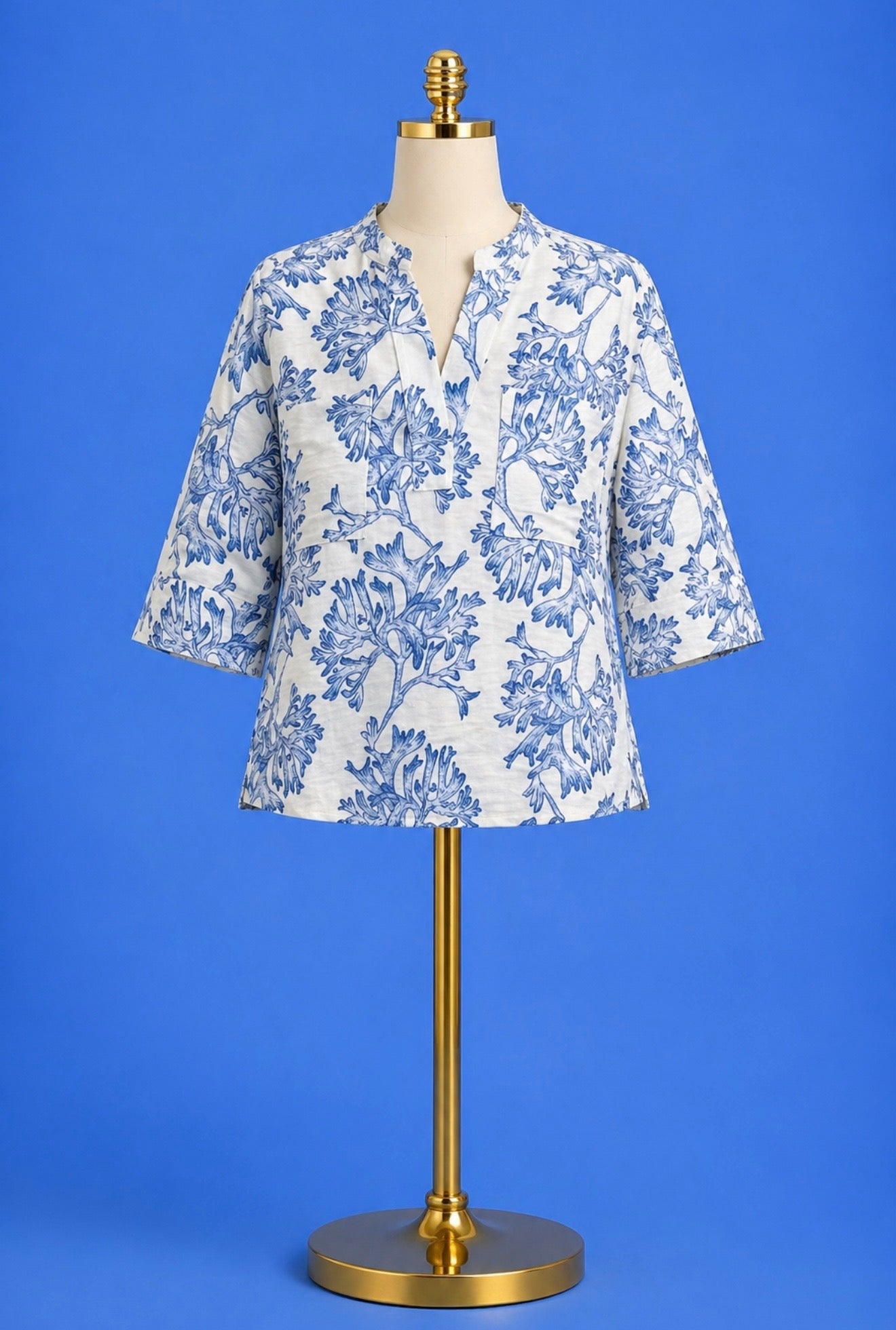 Pocket Overshirt / Blue Coral