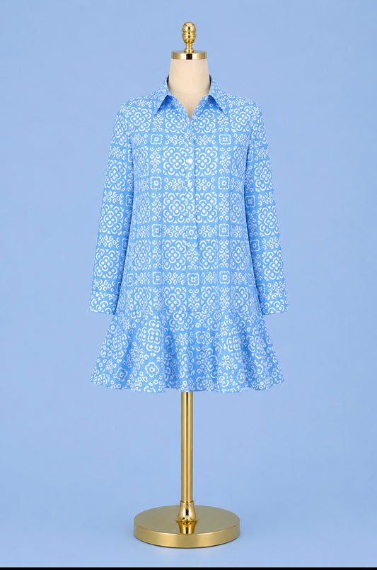 Polly Dress/ Lanai Tile