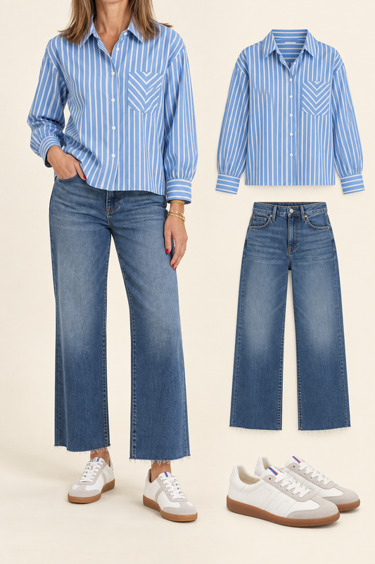 Stripe Shirt/ sunwashed blue stripe
