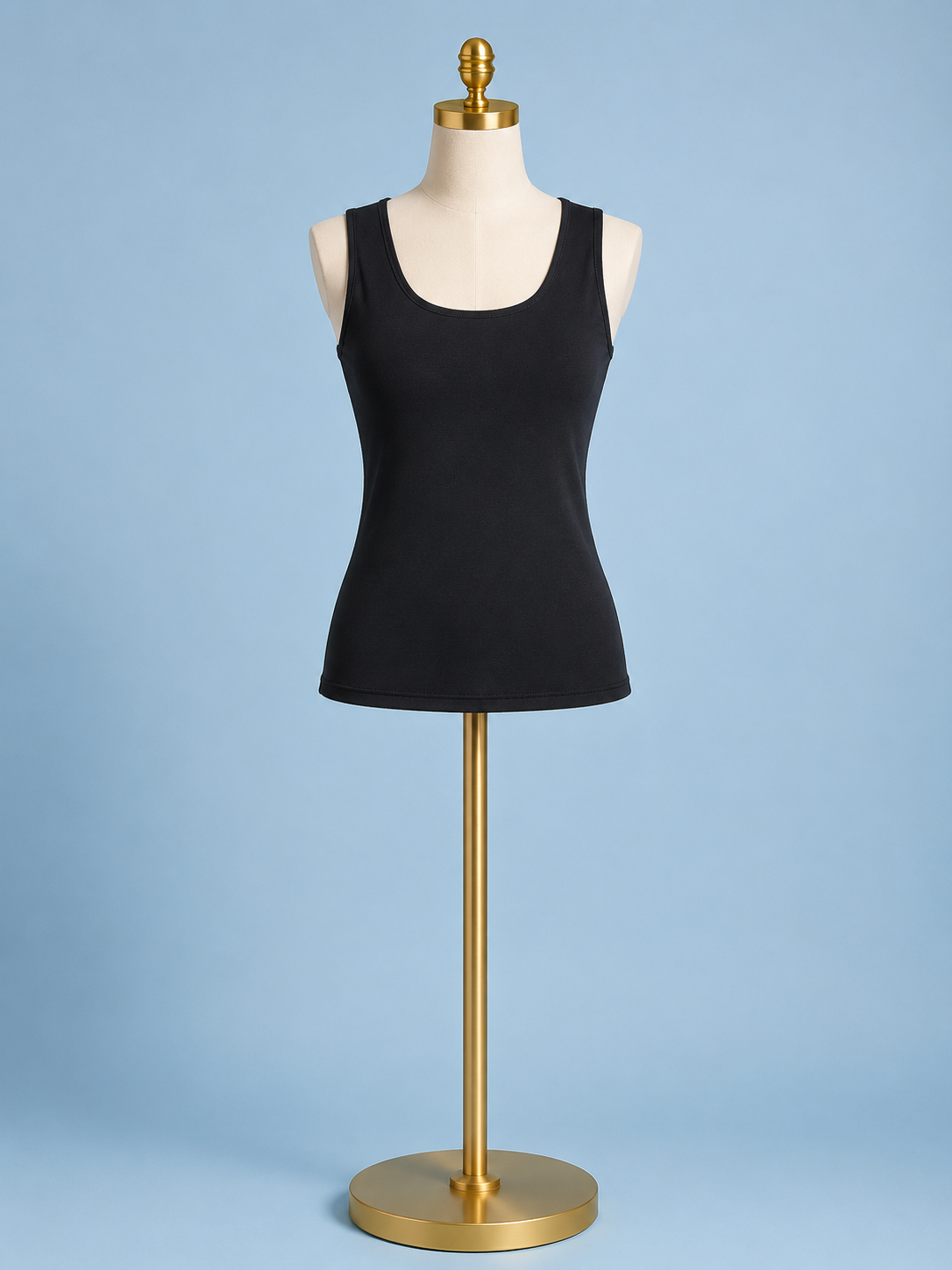Evie Scoop neck tank / black