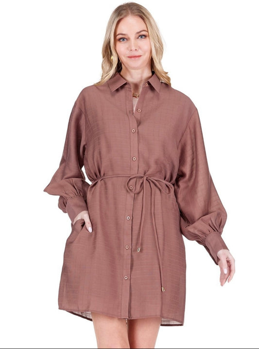Shirtdress/ coffee