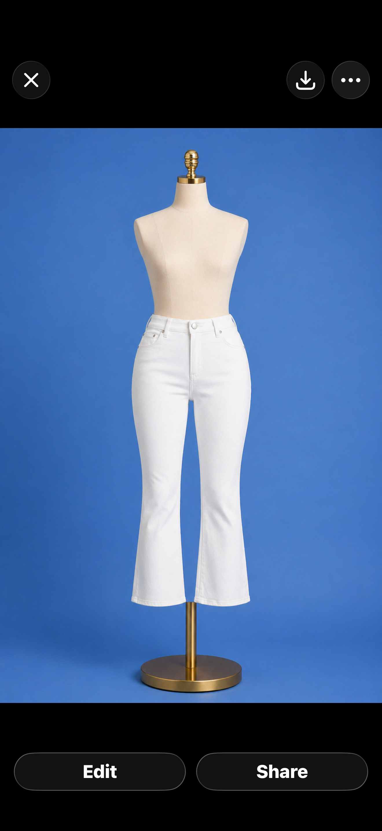 Hannah Crop Flare / white